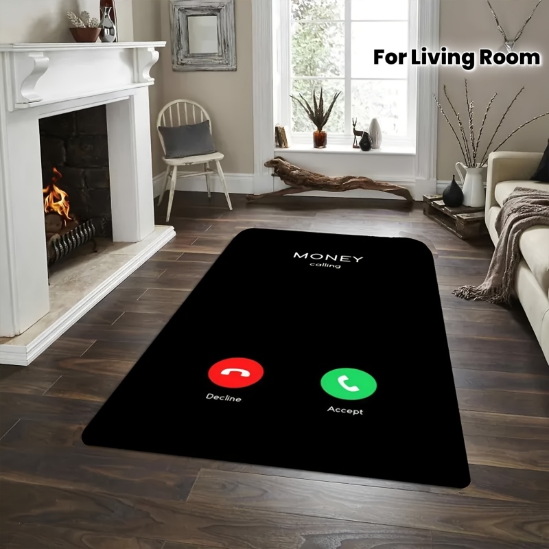 Home Bathroom Called - Tappeto Grande con Stampa Interfaccia Telefonica