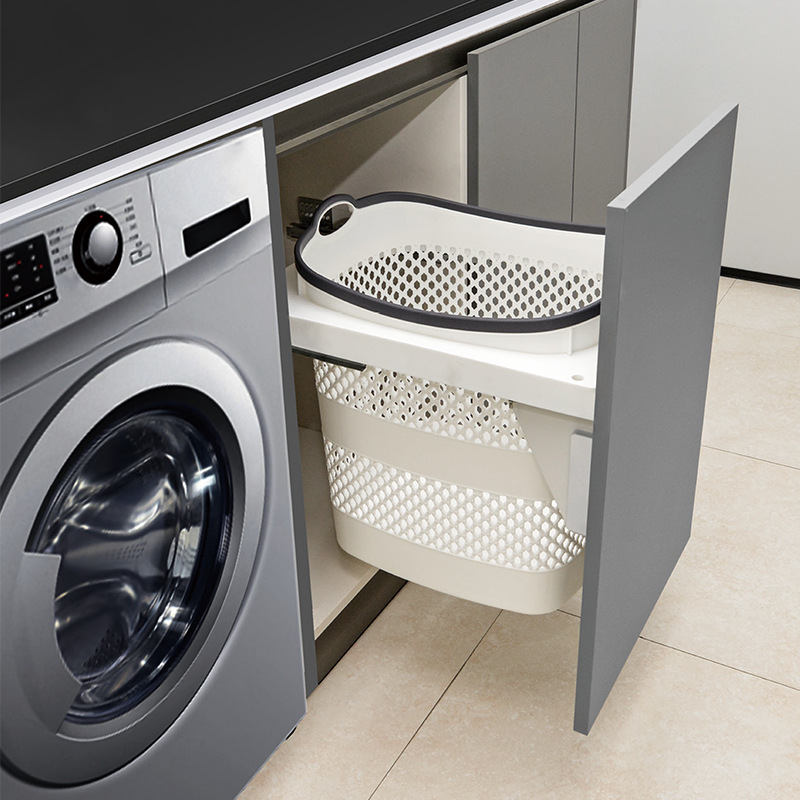 Home Bathroom Hand Dryer - Mobiletto per lavatrice con cesto raccogli