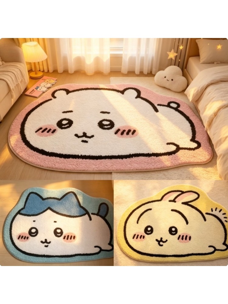 Home Bathroom Mats - Tappeto Cartoon Chiikawa, Tappetino in Peluche