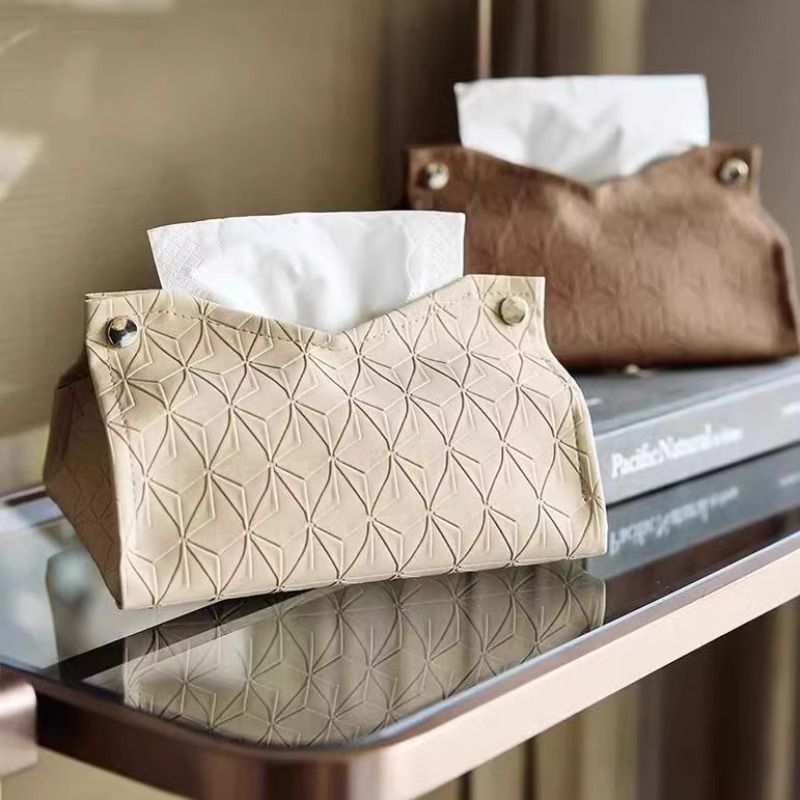 Toilet Paper Holder - Porta Fazzoletti con Texture Geometrica, Elegante