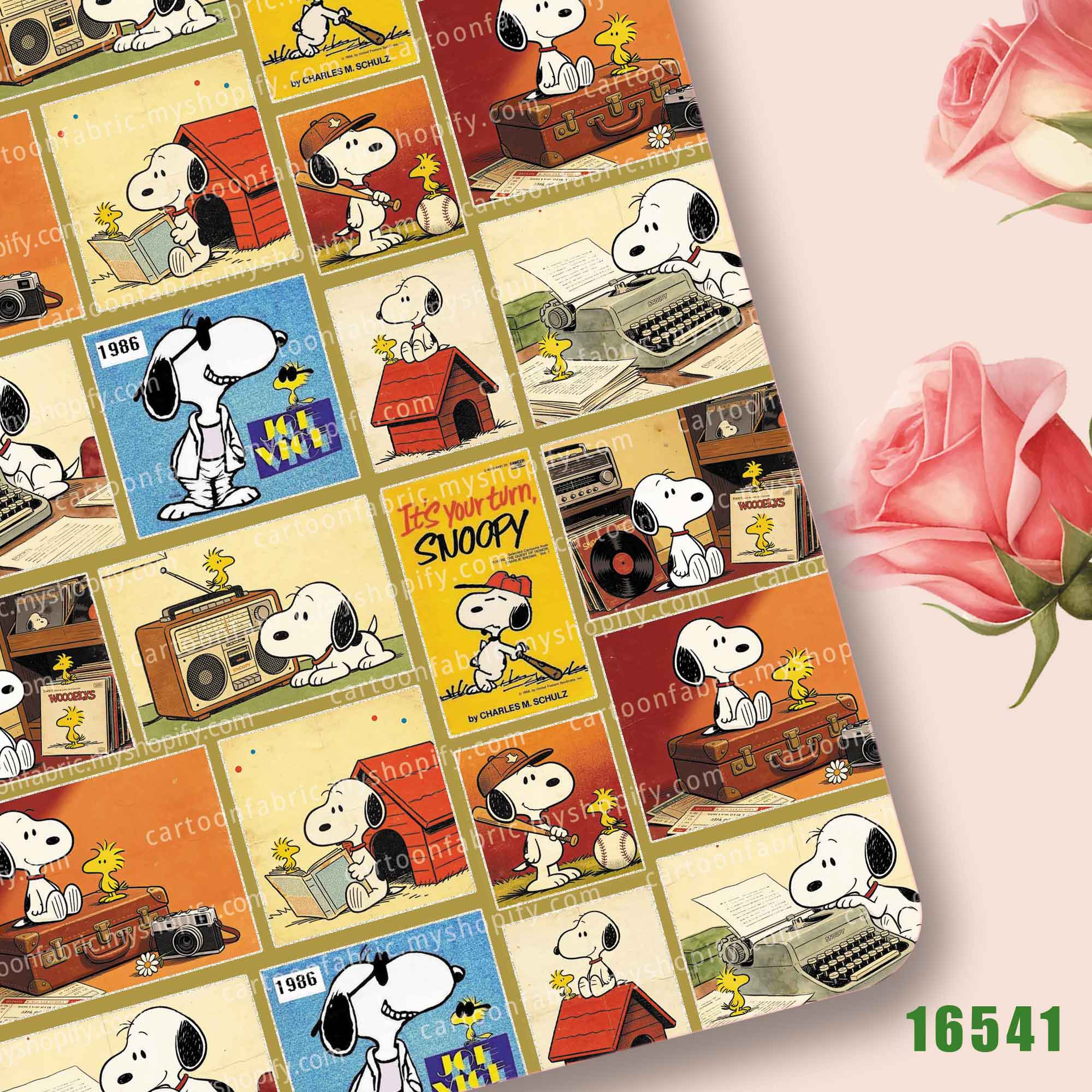 Home Bathroom Model - Tessuto TAKARA TOMY Snoopy 140x50CM, Stoffa