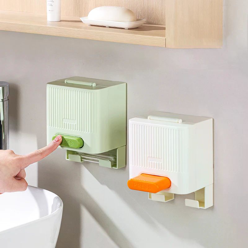 Home One Bathroom - Pressa per batuffoli di cotone, dispenser