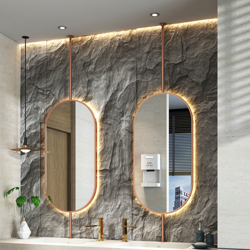 Home Bathroom Vanity - Specchio Ovale da Soffitto 60x90cm, Specchio