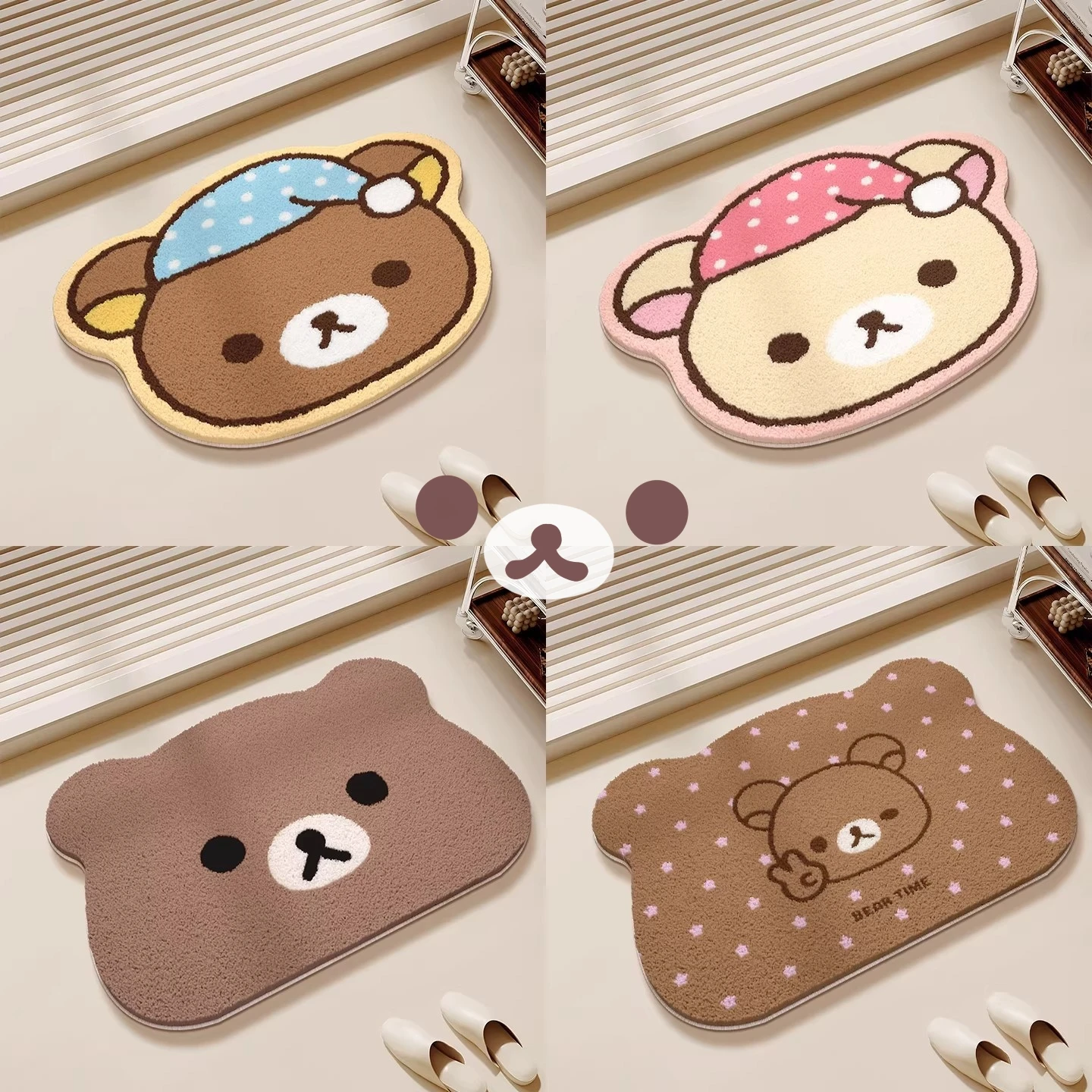 Home Bathroom Mats - Tappetino da Pavimento Giapponese Rilakkuma Relax